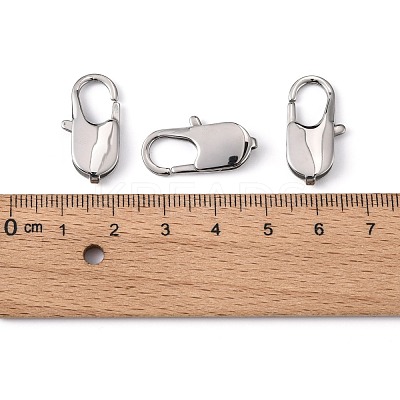 Tarnish Resistant 201 Stainless Steel Lobster Claws Key Clasps STAS-Q131-1