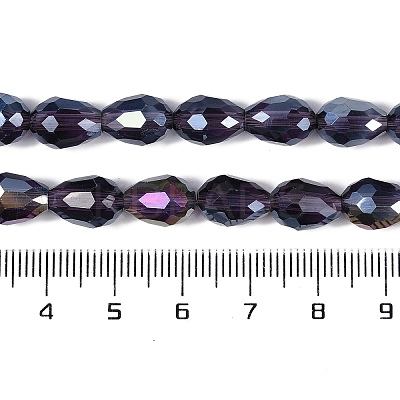 Transparent Electroplate Glass Beads Strands LS-EGLA-N013-T6mm-B06-1