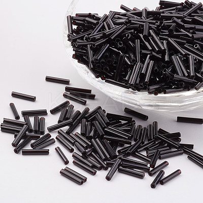 Glass Bugle Beads SEED-E001-9mm-49#-1