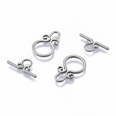 Non-Tarnish 304 Stainless Steel Toggle Clasps LS-STAS-N092-182-1