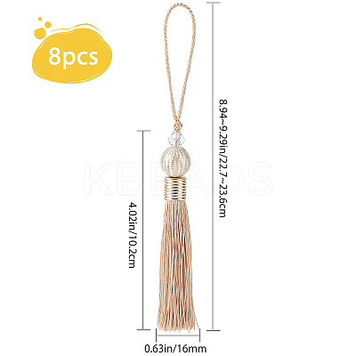 8Pcs Polyester Tassel Pendant Decorations HJEW-GF0001-23B-1