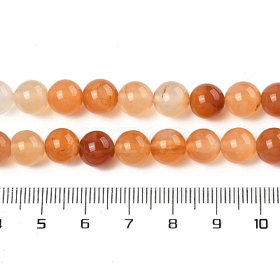 Natural Red Agate Beads Strands G-A248-A06-02-1