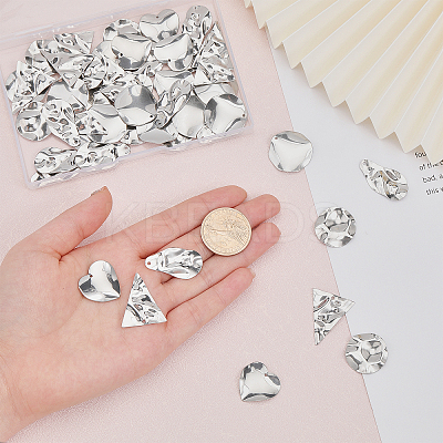 50Pcs 5 Style304 Stainless Steel Pendant STAS-CA0001-69P-1
