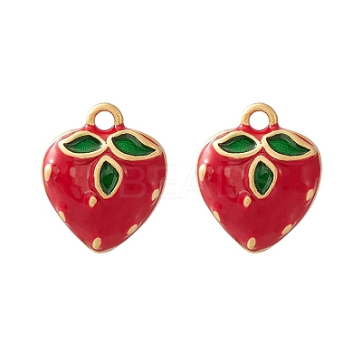 2Pcs Brass Enamel Charms KK-YW0001-70-1