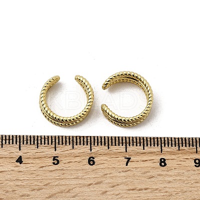 Brass Triple C-Shaped Cuff Earrings EJEW-L261-018G-1
