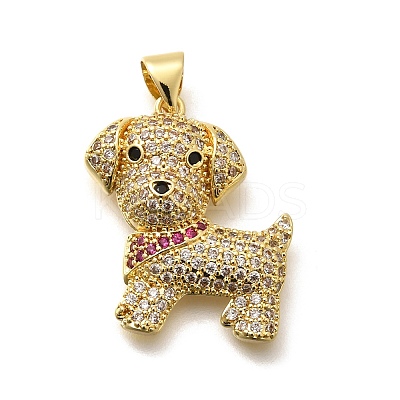 Rack Plating Brass Micro Pave Cubic Zirconia Enamel Pendants KK-L226-032G-03-1