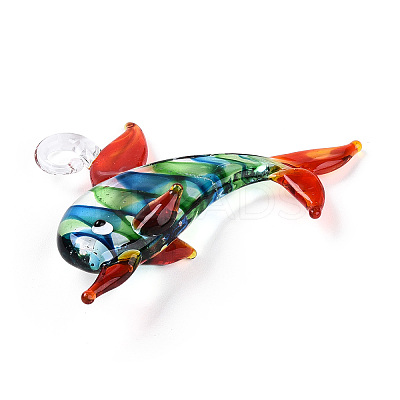 Handmade Lampwork Big Pendants LS-LAMP-T023-14A-1