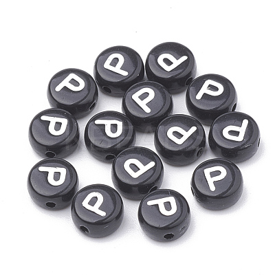 Opaque Acrylic Beads X-SACR-N002-02P-1