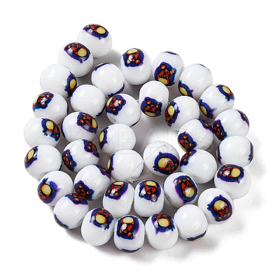 Printing Glass Beads for Necklaces Bracelets Making GLAA-B020-02A-10-1