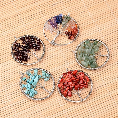 Natural & Synthetic Gemstone Big Pendants G-F265-05-1