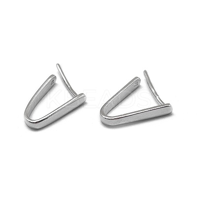 Anti-Tarnish Rhodium Plated 925 Sterling Silver Pendant Bails STER-L057-080A-P-1