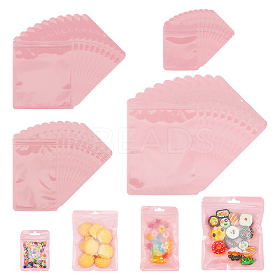 40Pcs 4 Styles Rectangle Plastic Yin-Yang Resealable Packaging Bags ABAG-TA0001-23C-1
