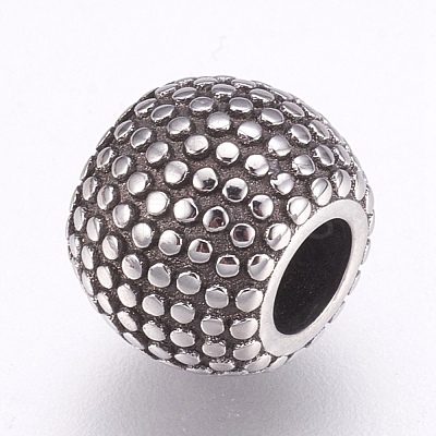 304 Stainless Steel European Beads STAS-O097-119AS-1