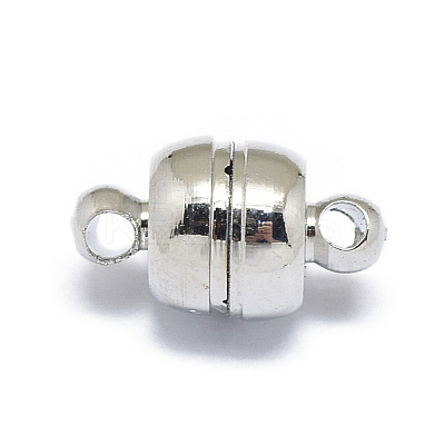 Rack Plating Brass Magnetic Clasps with Loops KK-F801-06-P-1