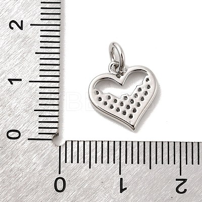 Brass Micro Pave Cubic Zirconia Charms KK-C139-25C-P-1