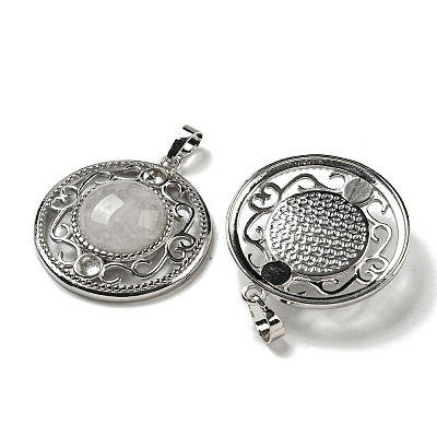 Natural Quartz Crystal Rock Crystal Pendants G-Q158-03D-1