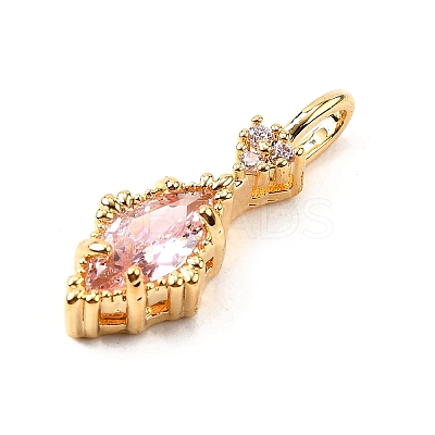 Brass Micro Pave Cubic Zirconia Pendants KK-F901-02C-G-1