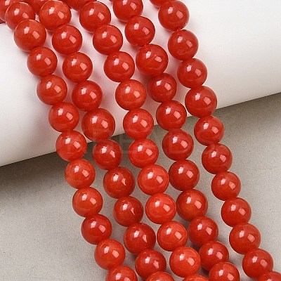 Natural Dyed White Jade Beads Strands GG-CBAEB22-B01-8mm-06-1