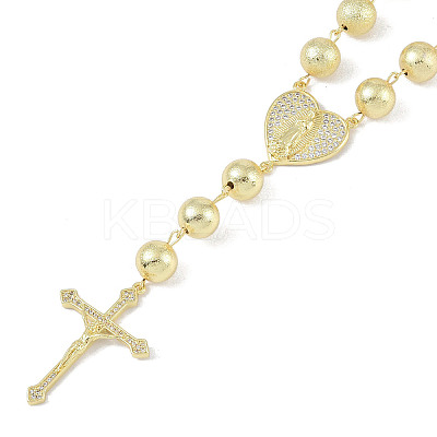 Brass Micro Pave Clear Cubic Zirconia Pendant Necklaces NJEW-H028-02G-1