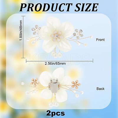 Detachable Cloth Flower Shoe Decoration AJEW-WH0326-76A-1
