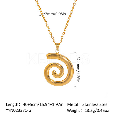 Minimalist Ocean 304 Stainless Steel Pendant Necklaces for Women HW3248-2-1