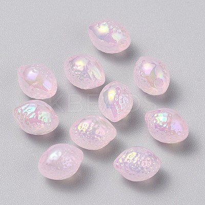 Plated Acrylic Lemon Bead OACR-CJC0009-04C-1