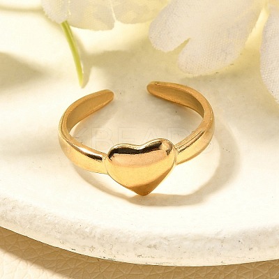 304 Stainless Steel Open Cuff Rings for Women RJEW-R010-04G-1