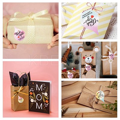 Word Thank You Teardrop Roll Stickers DIY-B031-03-1