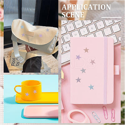 Laser PET Plasitc Stickers DIY-WH20011-43D-1