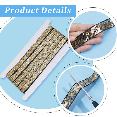 10 Yards Polyester Paillette Ribbon OCOR-CY0004-70C-1