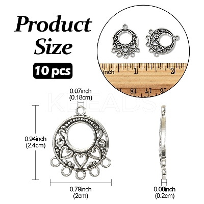 Tibetan Style Alloy Chandelier Component Links TIBE-YW0001-51-1
