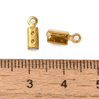 Ion Plating(IP) 304 Stainless Steel Folding Crimp Cord Ends FIND-Q118-01G-02-1