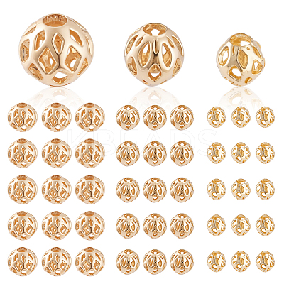 90pcs 3 Styles Brass Beads KK-GA0002-19B-1