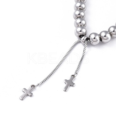 Tarnish Resistant Adjustable 304 Stainless Steel Slider Bracelets BJEW-JB04545-02-1