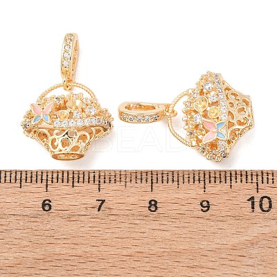 Brass Micro Pave Cubic Zirconia Peg Bails KK-A279-10G-1
