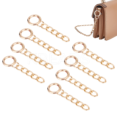 8Pcs Aluminum Curb Chains Bag Extension Chain Findings HJEW-UN00090-1