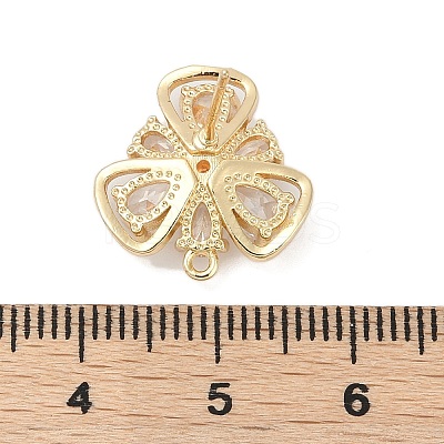 Brass Micro Pave Cubic Zirconia Stud Earring Findings LS-KK-Z094-09G-1