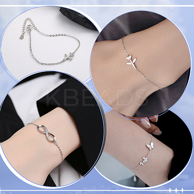 20Pcs 304 Stainless Steel Cable Chain Bracelet Making AJEW-SP0001-01-1