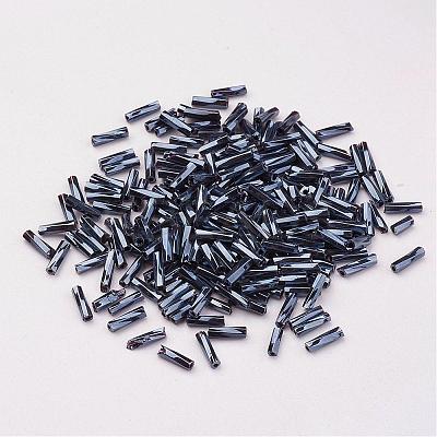 Glass Twisted Bugle Beads SEED-E002-9mm-829#-1