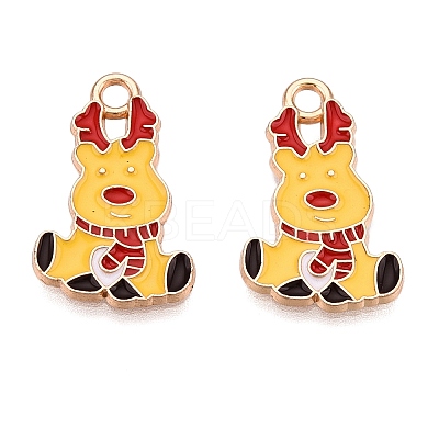 Christmas Theme Alloy Enamel Pendants ENAM-T020-10T-1