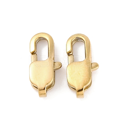 Ion Plating(IP) 304 Stainless Steel Lobster Claw Clasps X-STAS-F094-05A-G-1