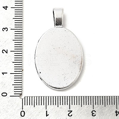 Vintage Tibetan Style Alloy Pendant Cabochon Settings TIBEP-O006-04AS-1