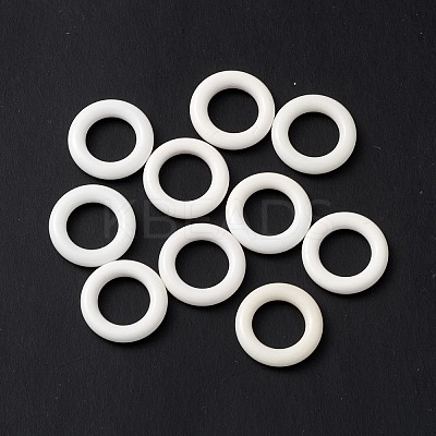 Natural White Agate Donut Charms G-C247-06E-1