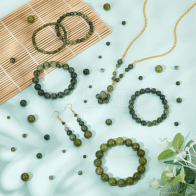 Natural Chinese Jade Beads Strands G-OC0001-32-1