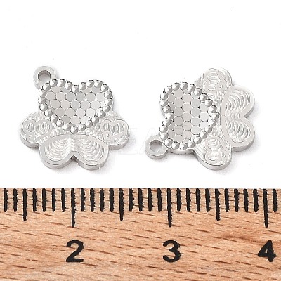 Rhodium Plated 925 Sterling Silver Charms STER-C003-03P-1