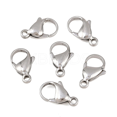 Tarnish Resistant 304 Stainless Steel Lobster Claw Clasps X-STAS-G035-H-1