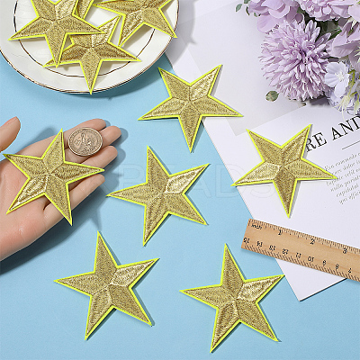 12Pcs Star Shape Cloth Embroidery Applqiues PATC-GF0001-33B-1