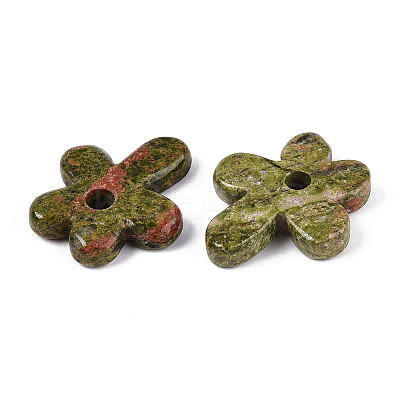 Natural Unakite Pendants G-T142-44I-1