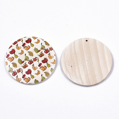 Fruit Seris Printed Wood Pendants WOOD-S045-103B-07-1