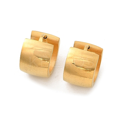 304 Stainless Steel Polishing effect Hoop Earrings EJEW-M001-29B-G-1